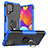 Custodia Silicone e Plastica Opaca Cover con Magnetico Anello Supporto J01X per Samsung Galaxy M62 4G