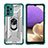Custodia Silicone e Plastica Opaca Cover con Magnetico Anello Supporto J02S per Samsung Galaxy A32 5G Verde