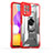 Custodia Silicone e Plastica Opaca Cover con Magnetico Anello Supporto J02S per Samsung Galaxy F22 4G