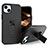 Custodia Silicone e Plastica Opaca Cover con Magnetico Anello Supporto J03S per Apple iPhone 13