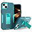 Custodia Silicone e Plastica Opaca Cover con Magnetico Anello Supporto J03S per Apple iPhone 14 Plus