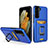 Custodia Silicone e Plastica Opaca Cover con Magnetico Anello Supporto J03S per Samsung Galaxy S22 5G