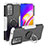 Custodia Silicone e Plastica Opaca Cover con Magnetico Anello Supporto JX1 per Oppo A94 5G