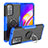 Custodia Silicone e Plastica Opaca Cover con Magnetico Anello Supporto JX1 per Oppo A94 5G Blu