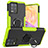 Custodia Silicone e Plastica Opaca Cover con Magnetico Anello Supporto JX1 per Realme 8 4G Verde