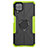 Custodia Silicone e Plastica Opaca Cover con Magnetico Anello Supporto JX1 per Samsung Galaxy A12 Verde