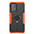 Custodia Silicone e Plastica Opaca Cover con Magnetico Anello Supporto JX1 per Samsung Galaxy A52s 5G Arancione
