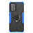 Custodia Silicone e Plastica Opaca Cover con Magnetico Anello Supporto JX1 per Samsung Galaxy A52s 5G Blu
