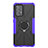 Custodia Silicone e Plastica Opaca Cover con Magnetico Anello Supporto JX1 per Samsung Galaxy A52s 5G Viola