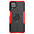 Custodia Silicone e Plastica Opaca Cover con Magnetico Anello Supporto JX1 per Samsung Galaxy M12 Rosso