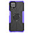 Custodia Silicone e Plastica Opaca Cover con Magnetico Anello Supporto JX1 per Samsung Galaxy M12 Viola