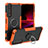 Custodia Silicone e Plastica Opaca Cover con Magnetico Anello Supporto JX1 per Sony Xperia 1 III Arancione