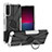Custodia Silicone e Plastica Opaca Cover con Magnetico Anello Supporto JX1 per Sony Xperia 10 IV Argento