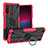 Custodia Silicone e Plastica Opaca Cover con Magnetico Anello Supporto JX1 per Sony Xperia 10 IV Rosa Caldo