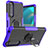 Custodia Silicone e Plastica Opaca Cover con Magnetico Anello Supporto JX1 per Sony Xperia 5 III Viola