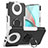 Custodia Silicone e Plastica Opaca Cover con Magnetico Anello Supporto JX1 per Xiaomi Redmi Note 9 5G Argento