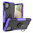 Custodia Silicone e Plastica Opaca Cover con Magnetico Anello Supporto JX2 per Samsung Galaxy A12 Viola