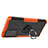 Custodia Silicone e Plastica Opaca Cover con Magnetico Anello Supporto JX2 per Samsung Galaxy A72 5G Arancione
