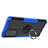 Custodia Silicone e Plastica Opaca Cover con Magnetico Anello Supporto JX2 per Samsung Galaxy A72 5G Blu