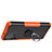Custodia Silicone e Plastica Opaca Cover con Magnetico Anello Supporto JX2 per Samsung Galaxy F62 5G Arancione