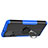 Custodia Silicone e Plastica Opaca Cover con Magnetico Anello Supporto JX2 per Samsung Galaxy F62 5G Blu