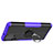Custodia Silicone e Plastica Opaca Cover con Magnetico Anello Supporto JX2 per Samsung Galaxy M62 4G Viola