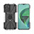 Custodia Silicone e Plastica Opaca Cover con Magnetico Anello Supporto JX2 per Xiaomi Redmi 11 Prime 5G Argento