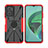 Custodia Silicone e Plastica Opaca Cover con Magnetico Anello Supporto JX2 per Xiaomi Redmi 11 Prime 5G Rosso