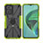 Custodia Silicone e Plastica Opaca Cover con Magnetico Anello Supporto JX2 per Xiaomi Redmi 11 Prime 5G Verde