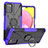 Custodia Silicone e Plastica Opaca Cover con Magnetico Anello Supporto JX3 per Samsung Galaxy A02s