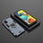 Custodia Silicone e Plastica Opaca Cover con Magnetico Anello Supporto KC1 per Samsung Galaxy A51 4G Blu