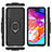 Custodia Silicone e Plastica Opaca Cover con Magnetico Anello Supporto KC1 per Samsung Galaxy A70