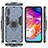 Custodia Silicone e Plastica Opaca Cover con Magnetico Anello Supporto KC1 per Samsung Galaxy A70
