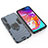 Custodia Silicone e Plastica Opaca Cover con Magnetico Anello Supporto KC1 per Samsung Galaxy A70 Blu