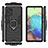 Custodia Silicone e Plastica Opaca Cover con Magnetico Anello Supporto KC1 per Samsung Galaxy A71 5G