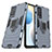 Custodia Silicone e Plastica Opaca Cover con Magnetico Anello Supporto KC1 per Vivo X60 Pro 5G