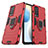 Custodia Silicone e Plastica Opaca Cover con Magnetico Anello Supporto KC1 per Vivo X60 Pro 5G Rosso