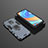 Custodia Silicone e Plastica Opaca Cover con Magnetico Anello Supporto KC1 per Xiaomi Poco M2 Pro Blu