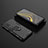Custodia Silicone e Plastica Opaca Cover con Magnetico Anello Supporto KC1 per Xiaomi Poco M3 Nero