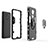 Custodia Silicone e Plastica Opaca Cover con Magnetico Anello Supporto KC1 per Xiaomi Redmi 10X 4G