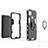 Custodia Silicone e Plastica Opaca Cover con Magnetico Anello Supporto KC1 per Xiaomi Redmi 9C NFC