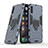 Custodia Silicone e Plastica Opaca Cover con Magnetico Anello Supporto KC2 per Samsung Galaxy A50