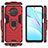 Custodia Silicone e Plastica Opaca Cover con Magnetico Anello Supporto KC2 per Xiaomi Mi 10i 5G