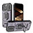 Custodia Silicone e Plastica Opaca Cover con Magnetico Anello Supporto KC3 per Apple iPhone 13 Pro