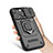 Custodia Silicone e Plastica Opaca Cover con Magnetico Anello Supporto KC3 per Apple iPhone 13 Pro