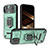 Custodia Silicone e Plastica Opaca Cover con Magnetico Anello Supporto KC3 per Apple iPhone 14 Verde