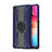 Custodia Silicone e Plastica Opaca Cover con Magnetico Anello Supporto KC3 per Samsung Galaxy A30S Blu
