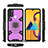 Custodia Silicone e Plastica Opaca Cover con Magnetico Anello Supporto KC3 per Samsung Galaxy M21 Viola