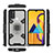 Custodia Silicone e Plastica Opaca Cover con Magnetico Anello Supporto KC3 per Samsung Galaxy M30s