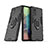 Custodia Silicone e Plastica Opaca Cover con Magnetico Anello Supporto KC6 per Samsung Galaxy A71 5G Nero